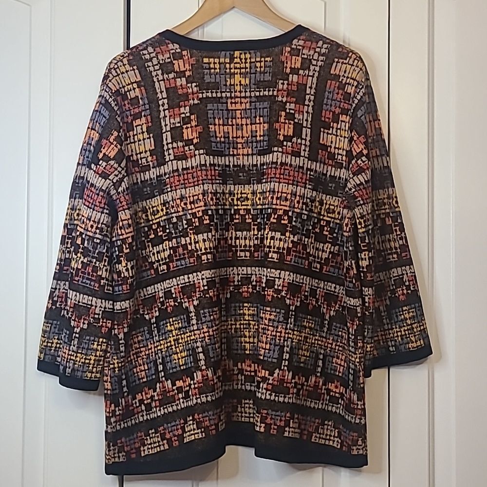Pendleton Aztec Linen Blend Open Front Cardigan M… - image 6